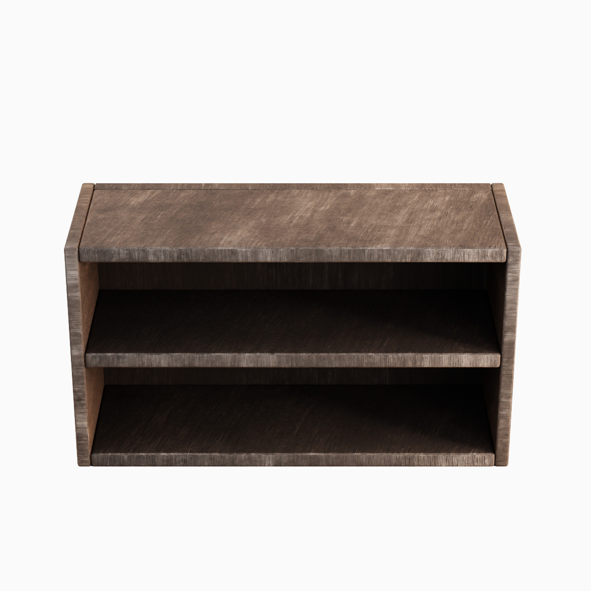 Simple Wooden Bookshelf Set Low-poly 3D model_29