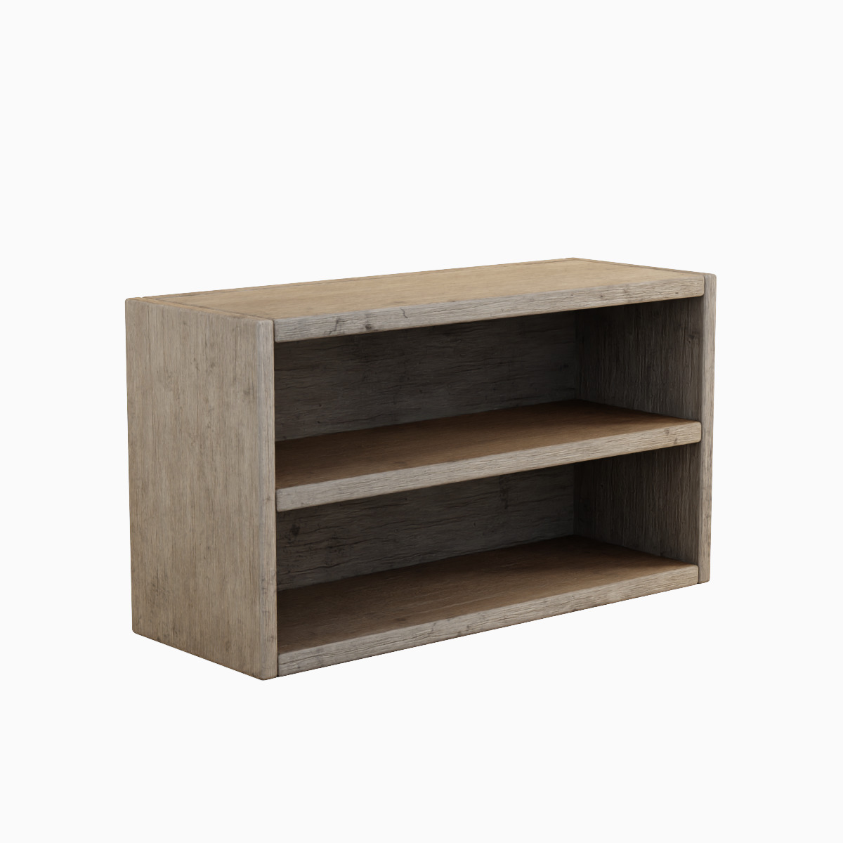 Simple Wooden Bookshelf Set Low-poly 3D model_20