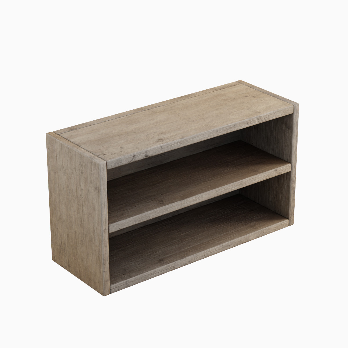 Simple Wooden Bookshelf Set Low-poly 3D model_23