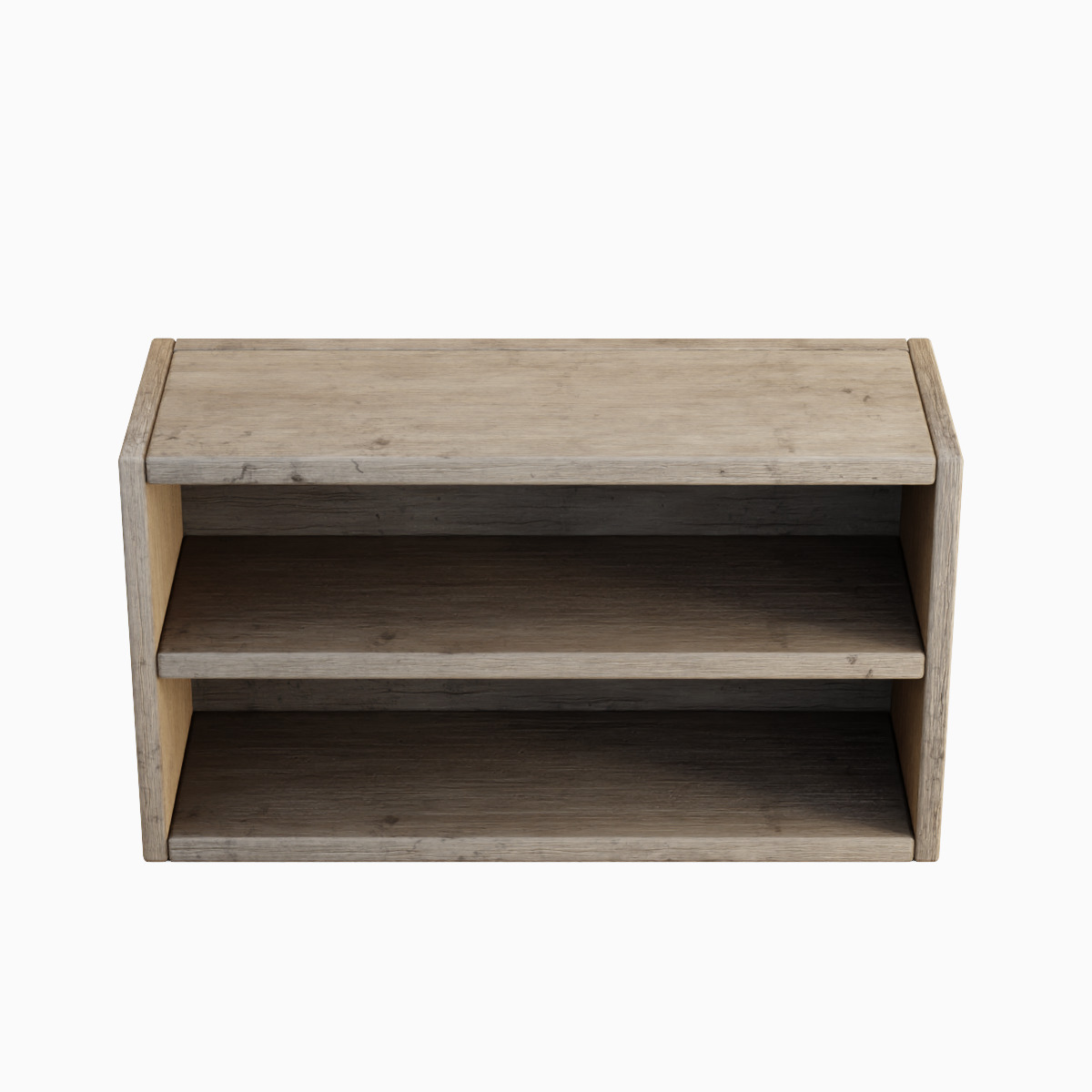 Simple Wooden Bookshelf Set Low-poly 3D model_22