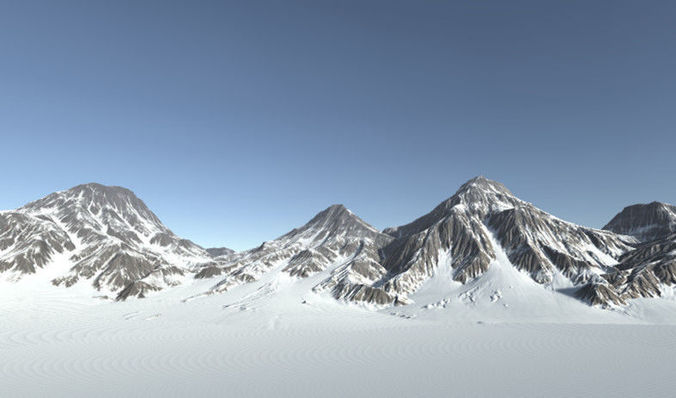  Snow Mountain - Low Poly Low-poly 3D model