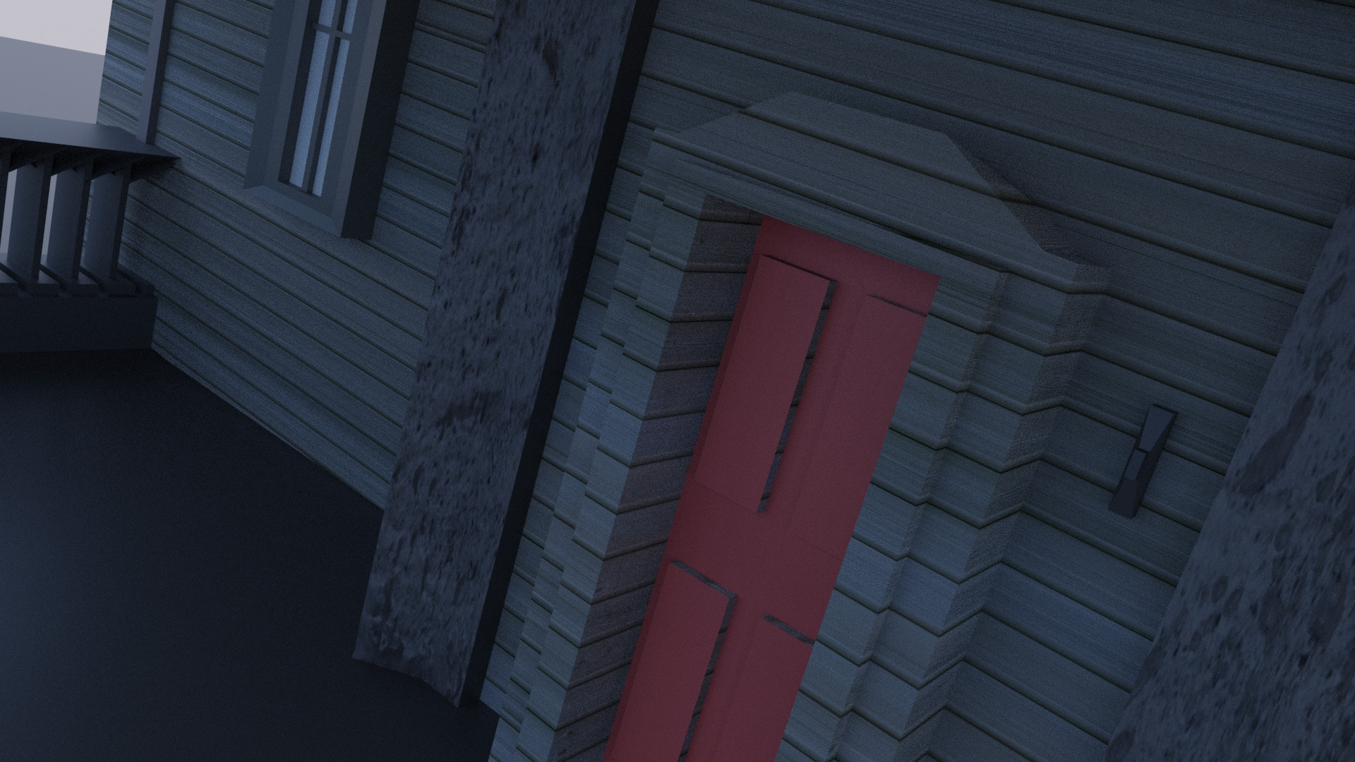 Low-Poly Old House Game Ready Low-poly 3D model_7