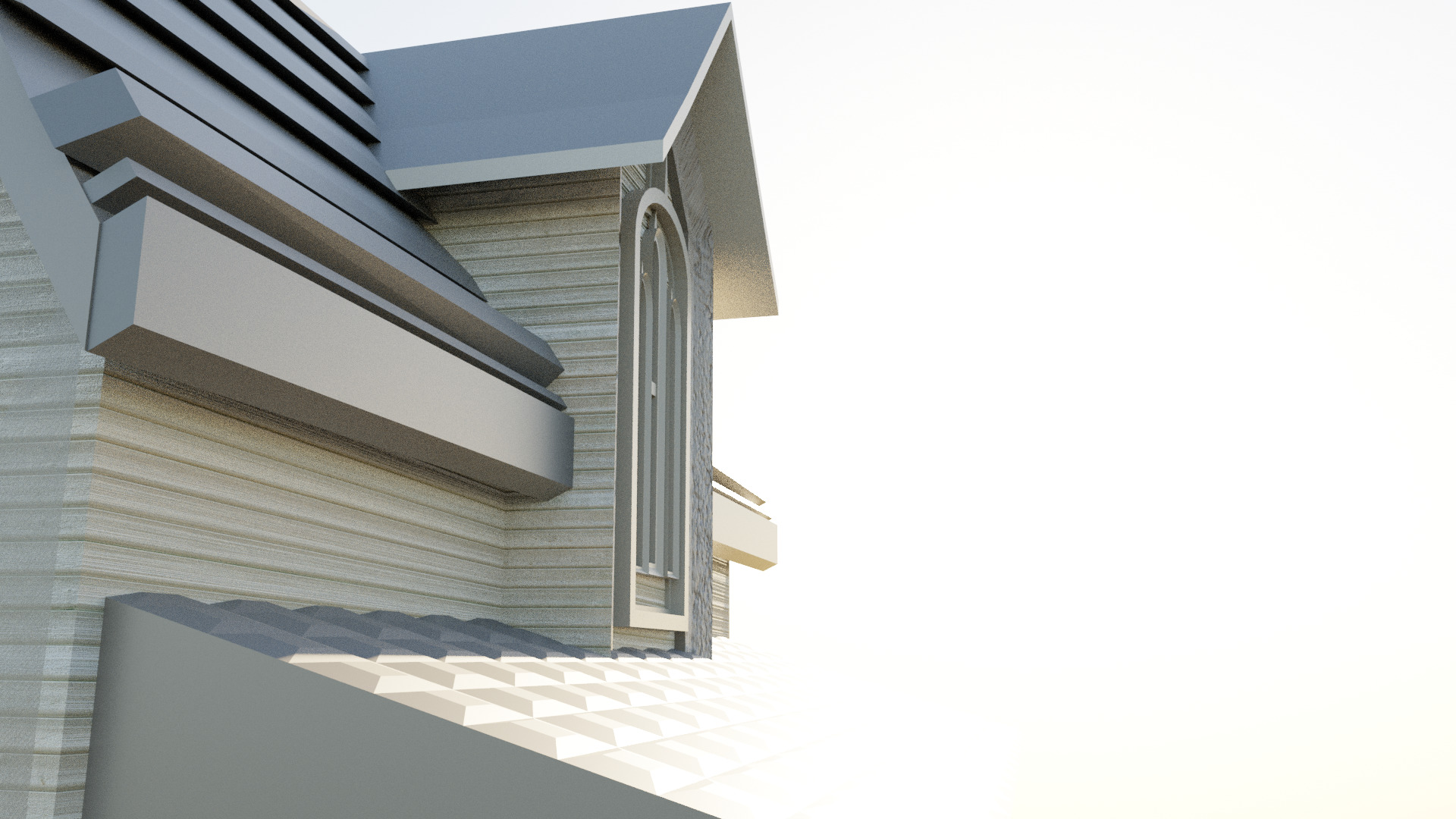 Low-Poly Old House Game Ready Low-poly 3D model_2