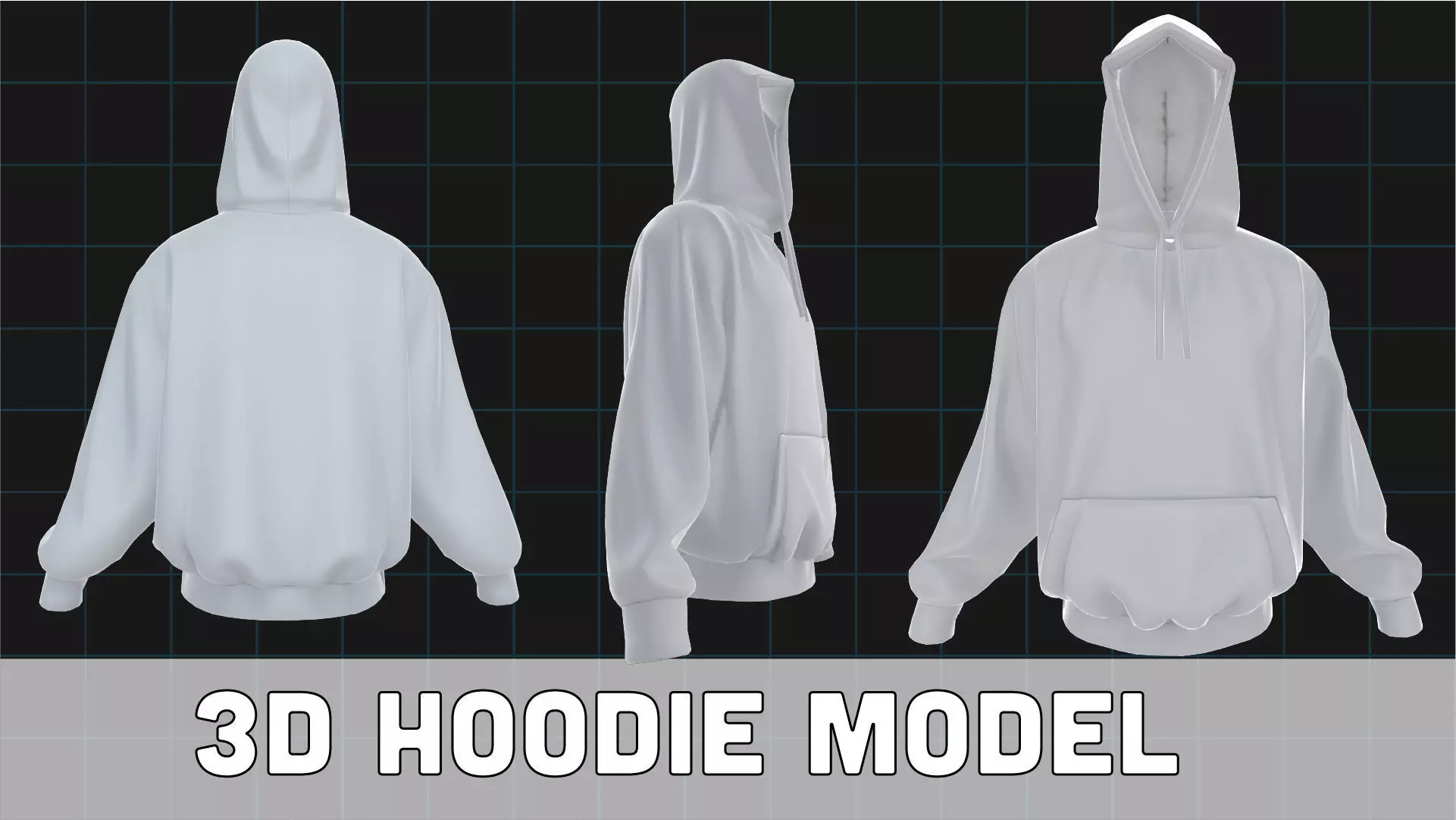 Hoodie Unisex Sweatshirt with Hood 3D print model_0