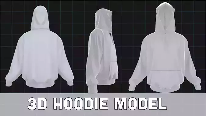 Hoodie Unisex Sweatshirt with Hood 3D print model