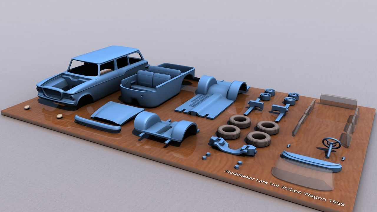 Studebaker Lark VII Station Wagon 1959 3D print model_1