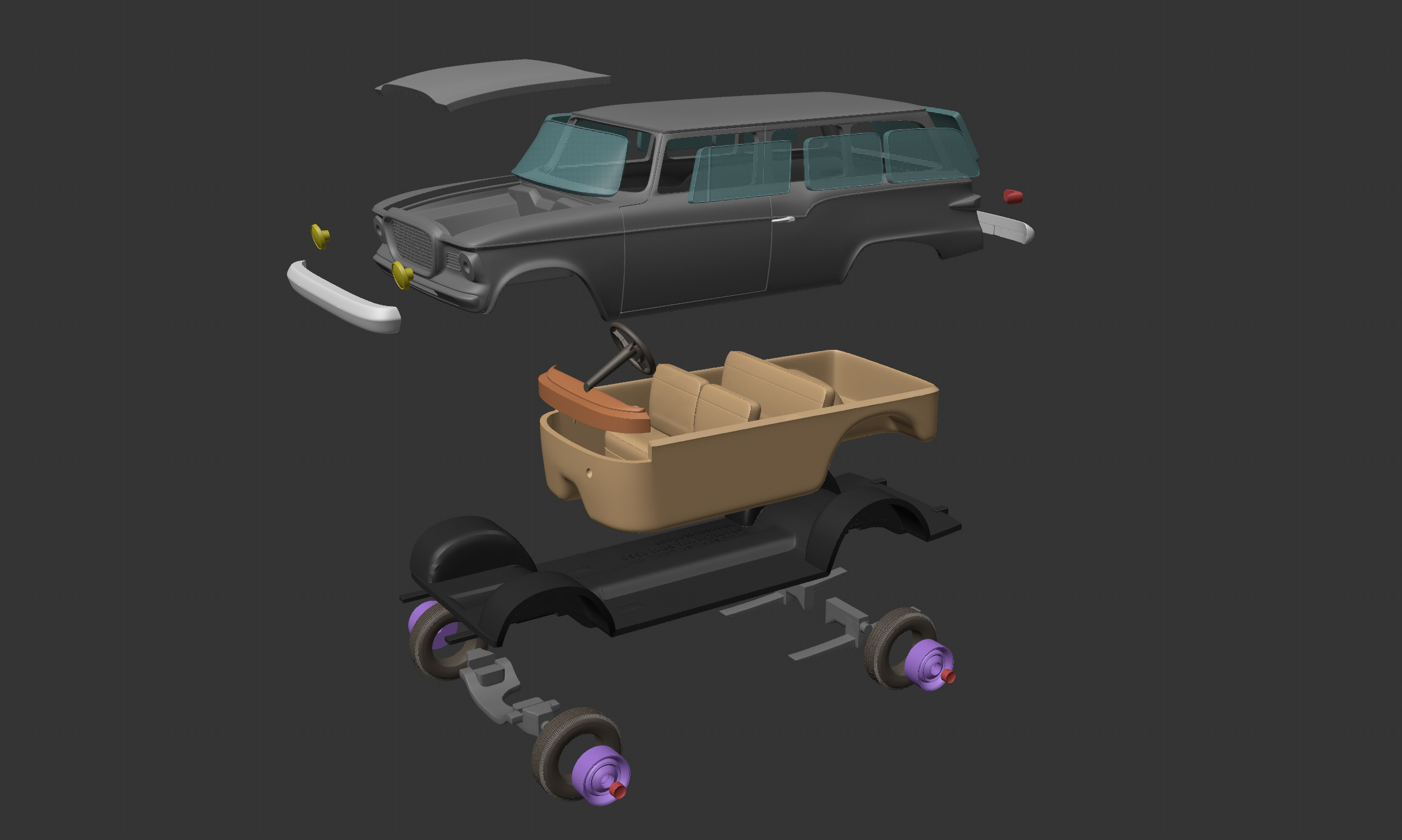 Studebaker Lark VII Station Wagon 1959 3D print model_11