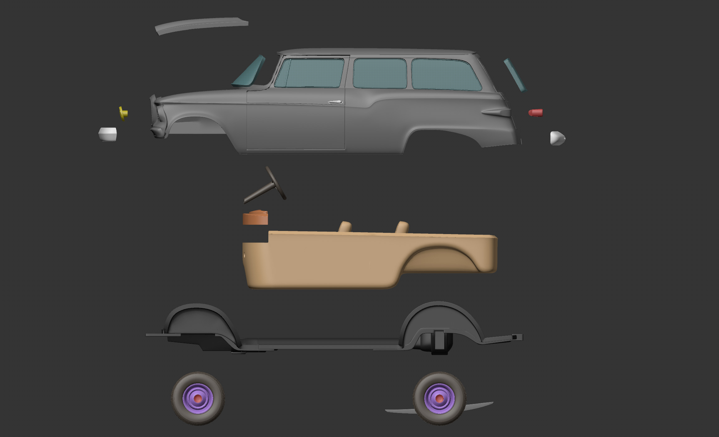Studebaker Lark VII Station Wagon 1959 3D print model_14