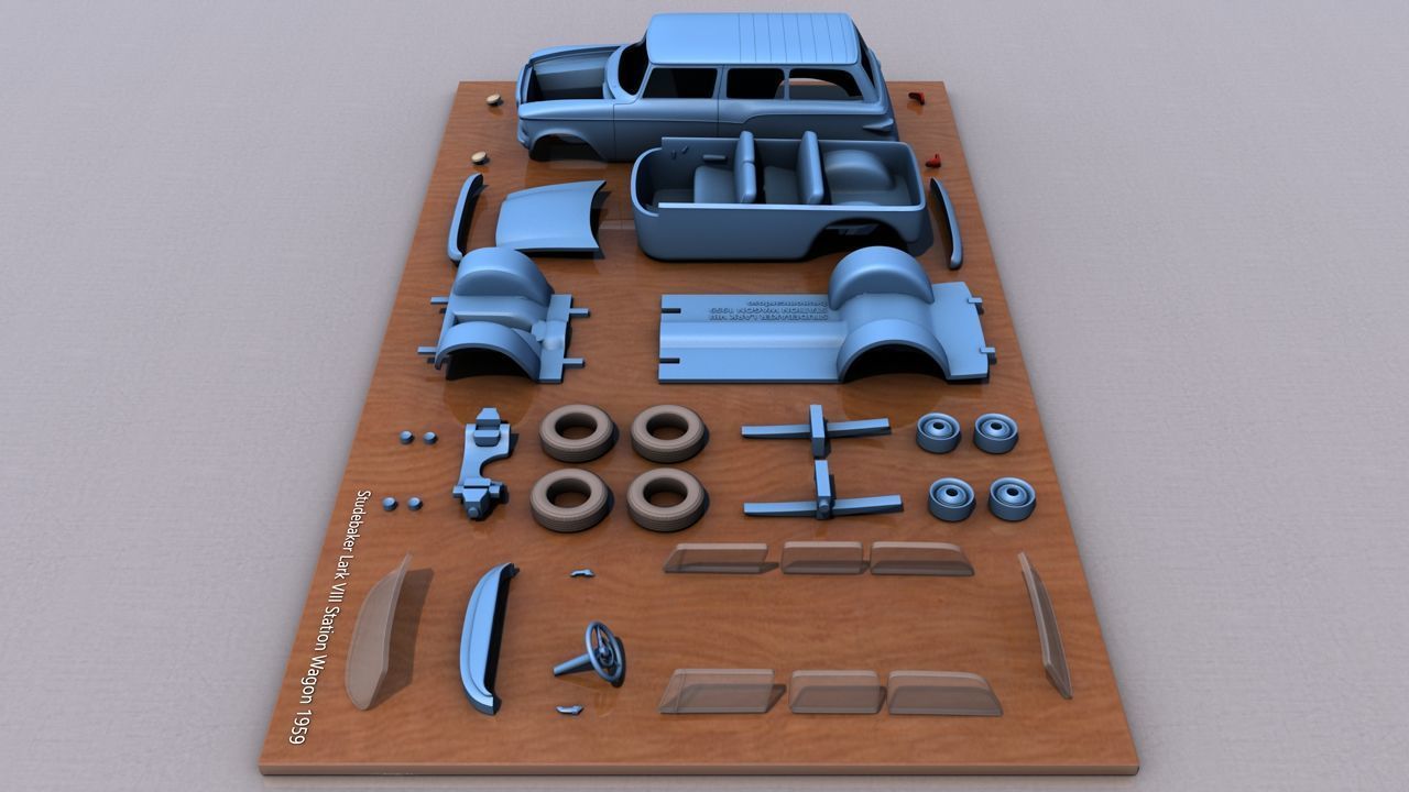 Studebaker Lark VII Station Wagon 1959 3D print model_9