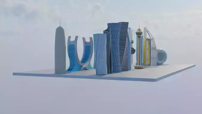 Middle East Buildings Collection 3d modal  3D print model