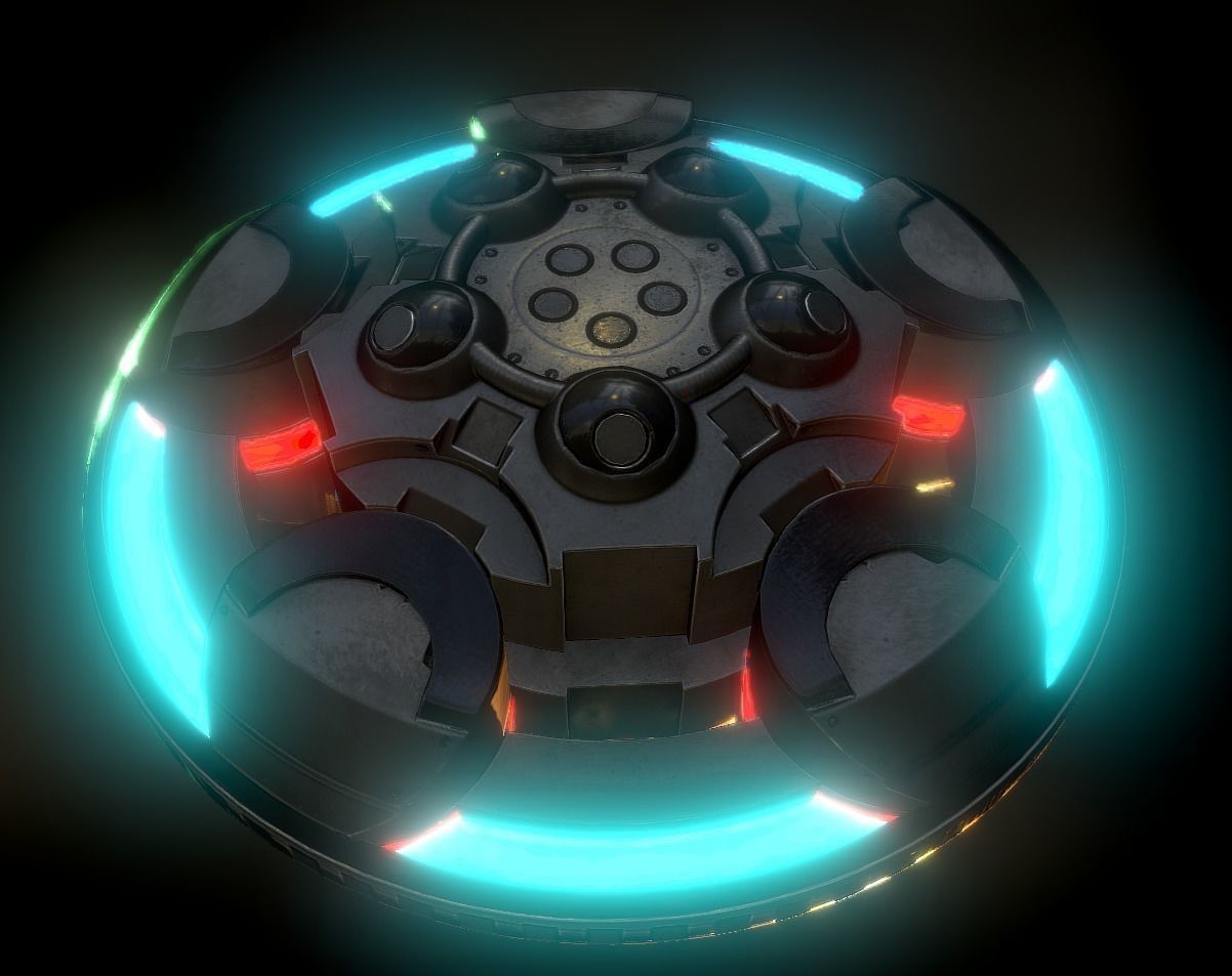 Ufo Pack Low-poly 3D model_8