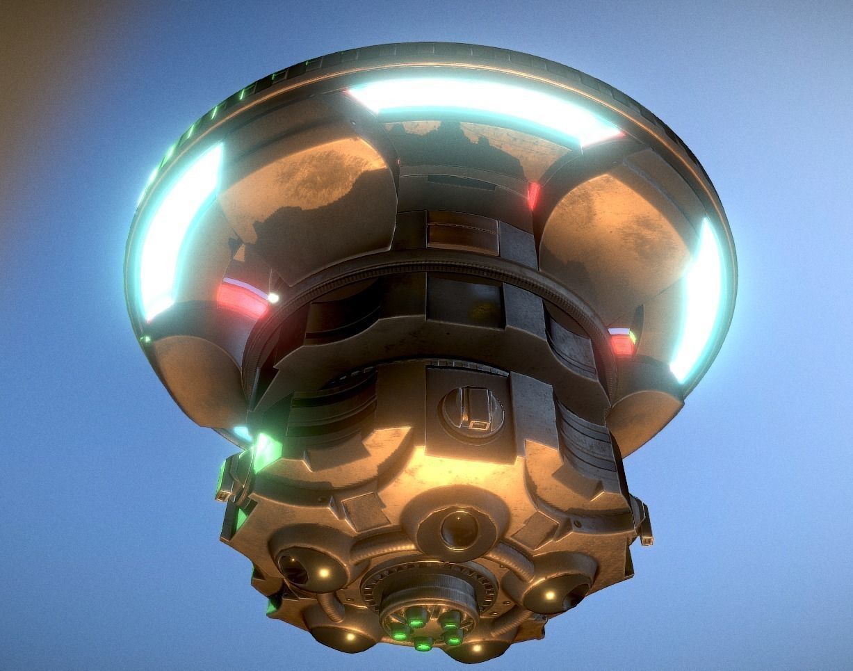 Ufo Pack Low-poly 3D model_3