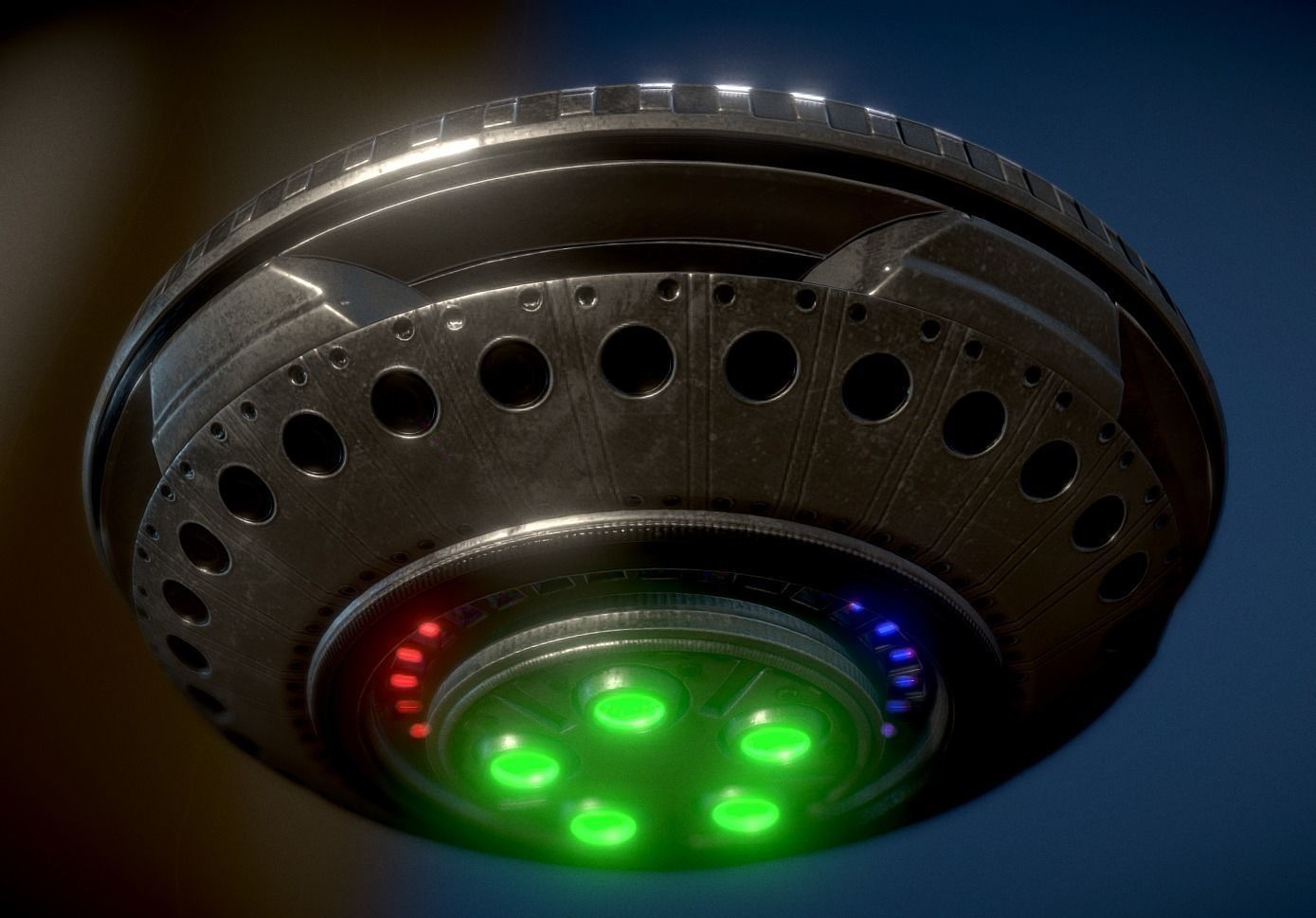 Ufo Pack Low-poly 3D model_6