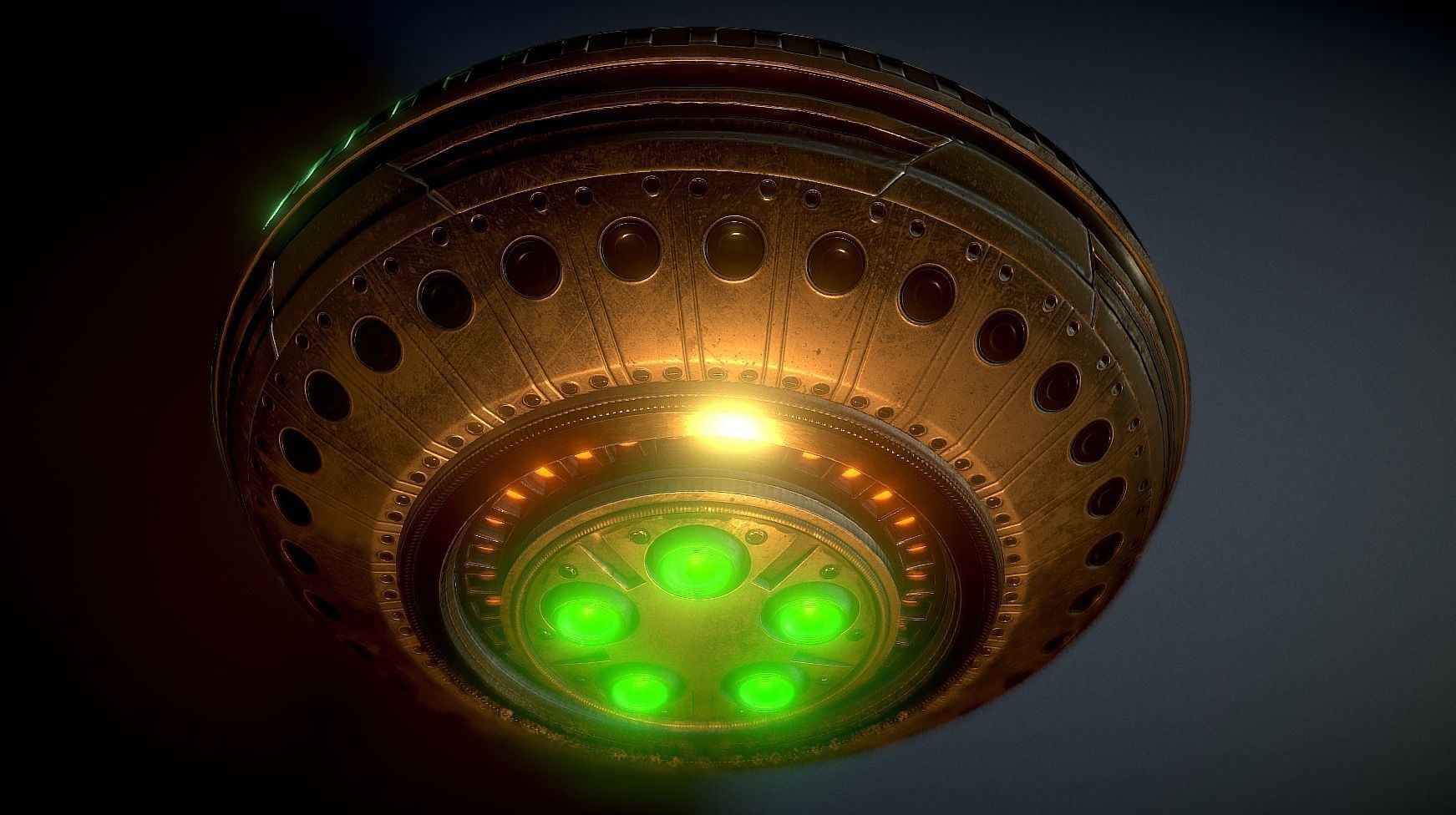 Ufo Pack Low-poly 3D model_2