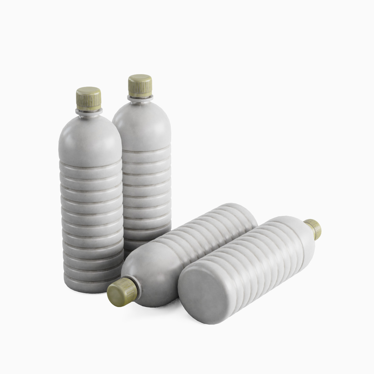 Plastic Bottle Set Low-poly 3D model_17