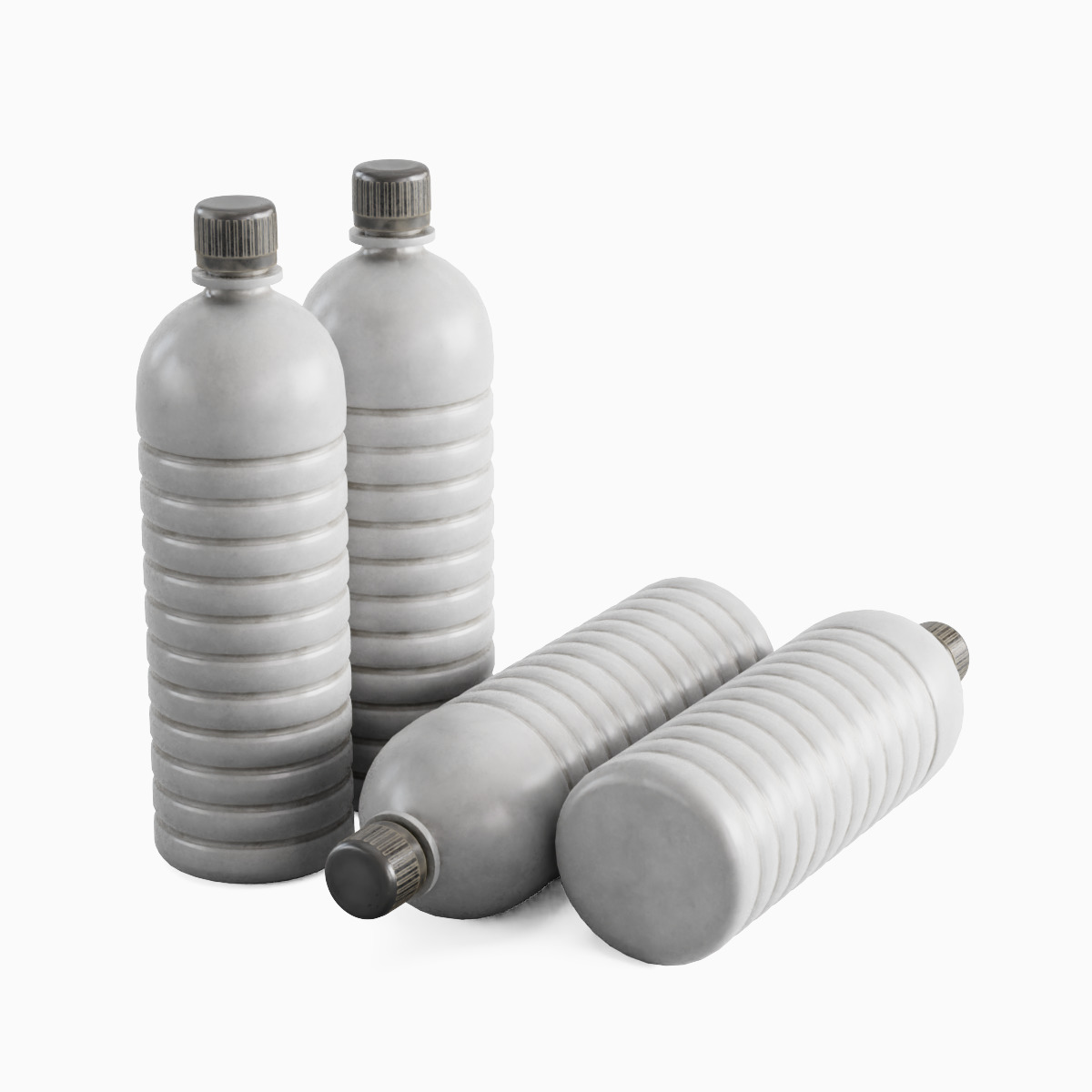 Plastic Bottle Set Low-poly 3D model_26