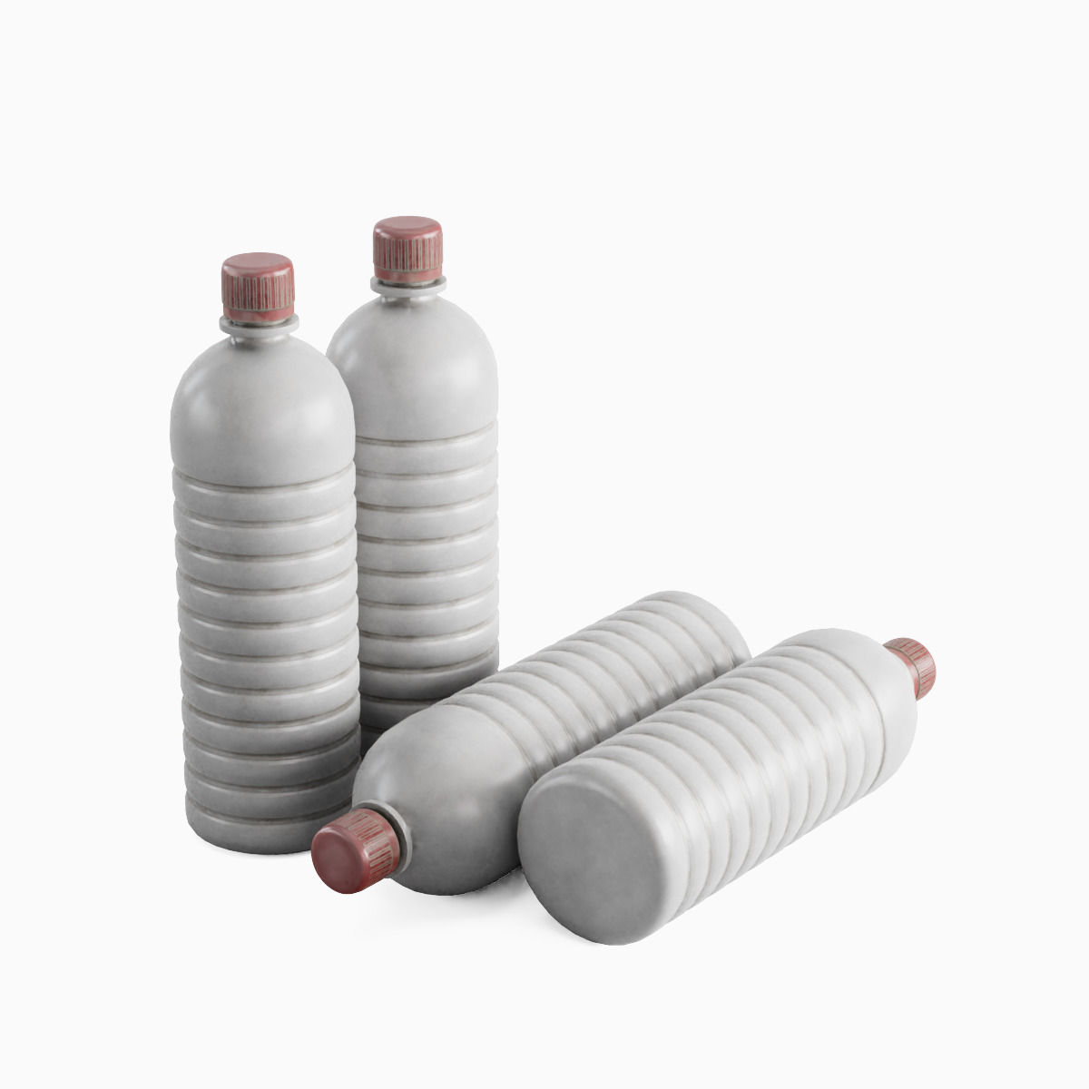 Plastic Bottle Set Low-poly 3D model_23