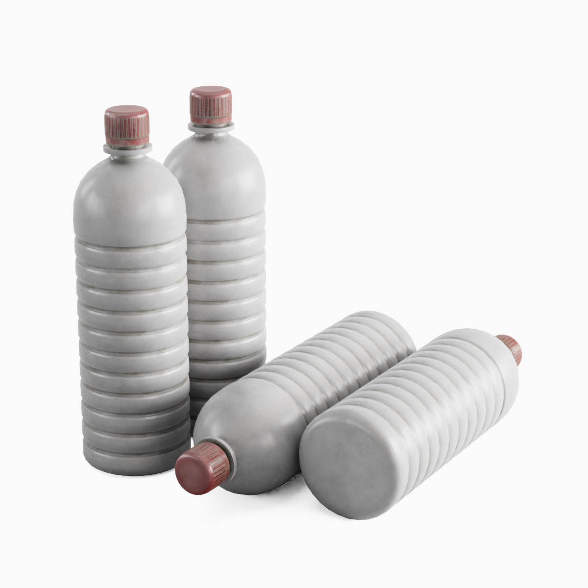 Plastic Bottle Set Low-poly 3D model_20