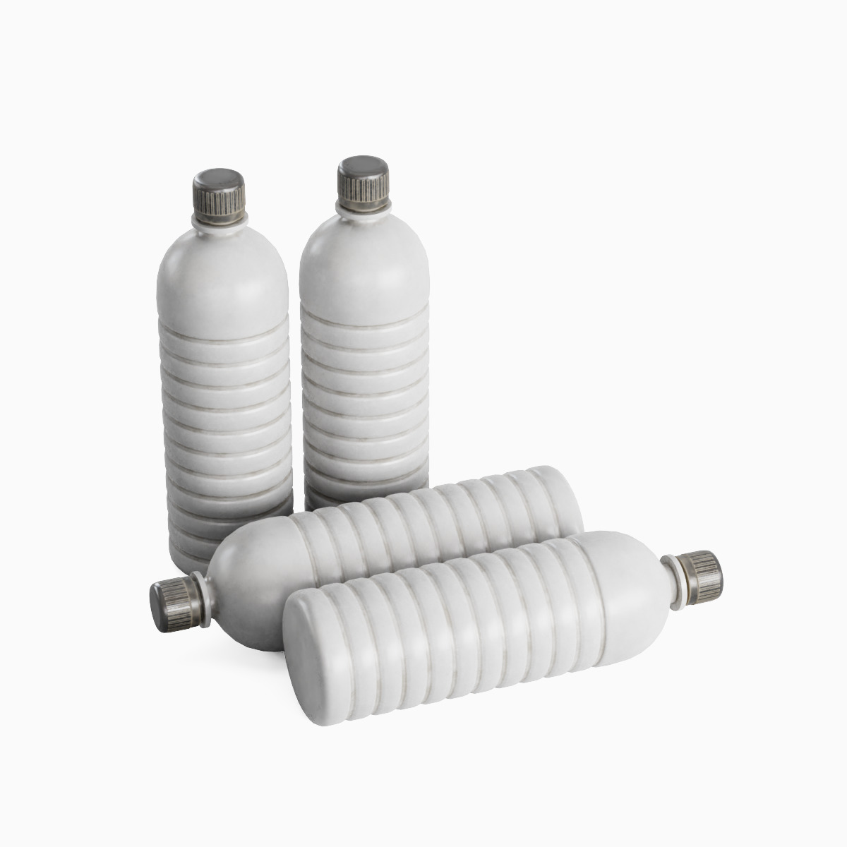 Plastic Bottle Set Low-poly 3D model_30