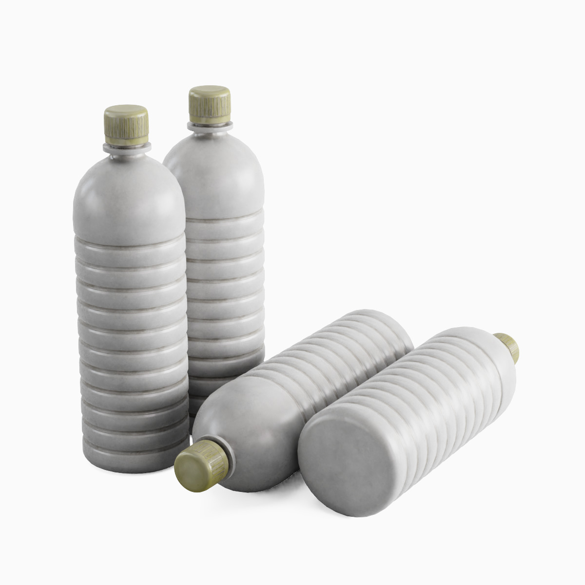 Plastic Bottle Set Low-poly 3D model_14