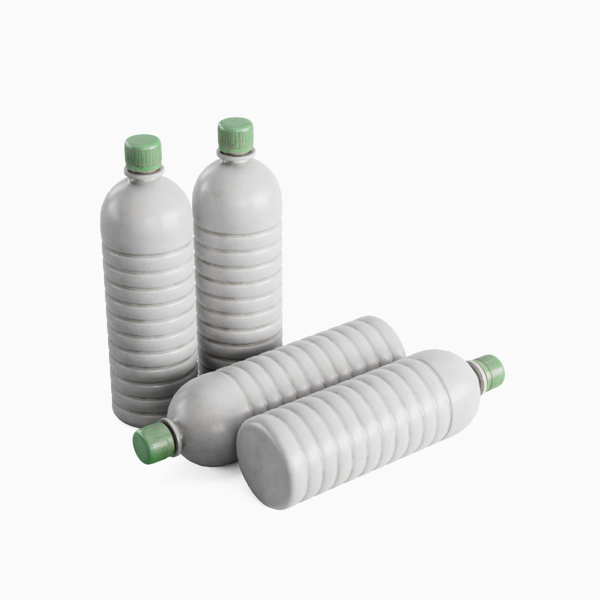 Plastic Bottle Set Low-poly 3D model_10