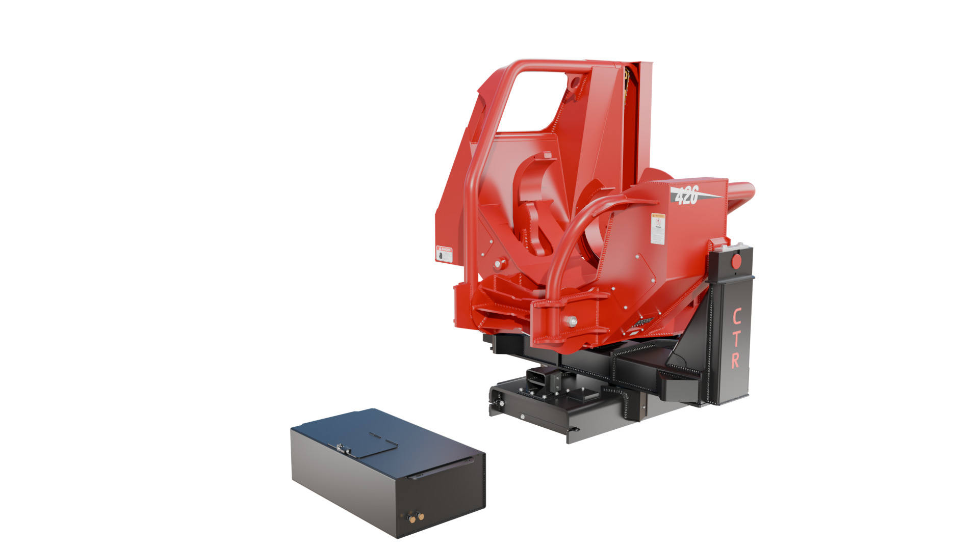 CTR 426 Pull-Through Delimber Trailer-Mounted Low-poly 3D model_3