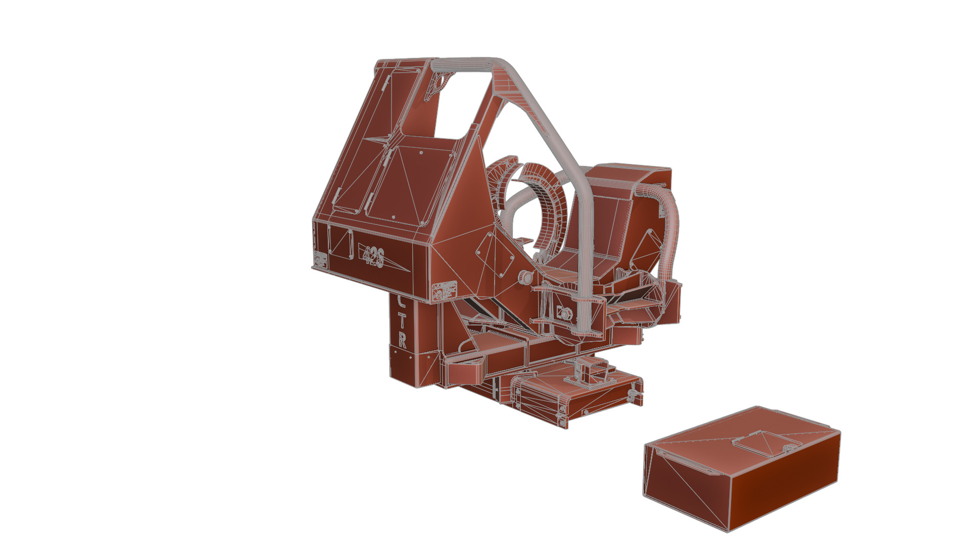 CTR 426 Pull-Through Delimber Trailer-Mounted Low-poly 3D model_12
