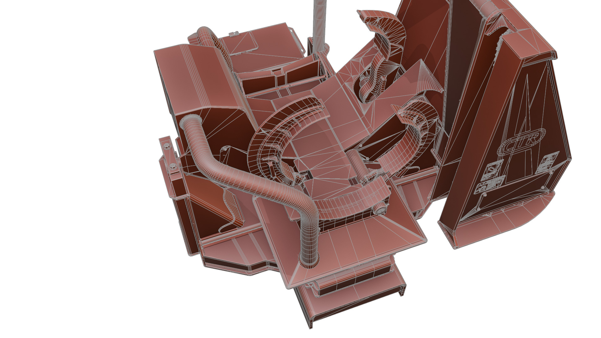 CTR 426 Pull-Through Delimber Trailer-Mounted Low-poly 3D model_16