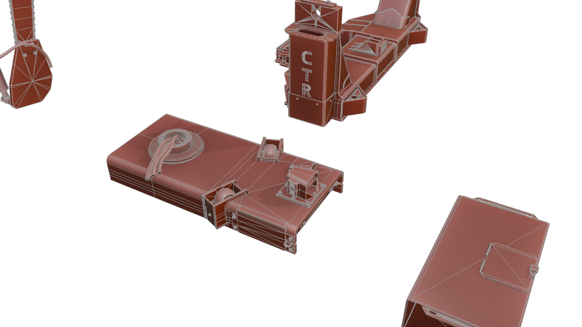 CTR 426 Pull-Through Delimber Trailer-Mounted Low-poly 3D model_22