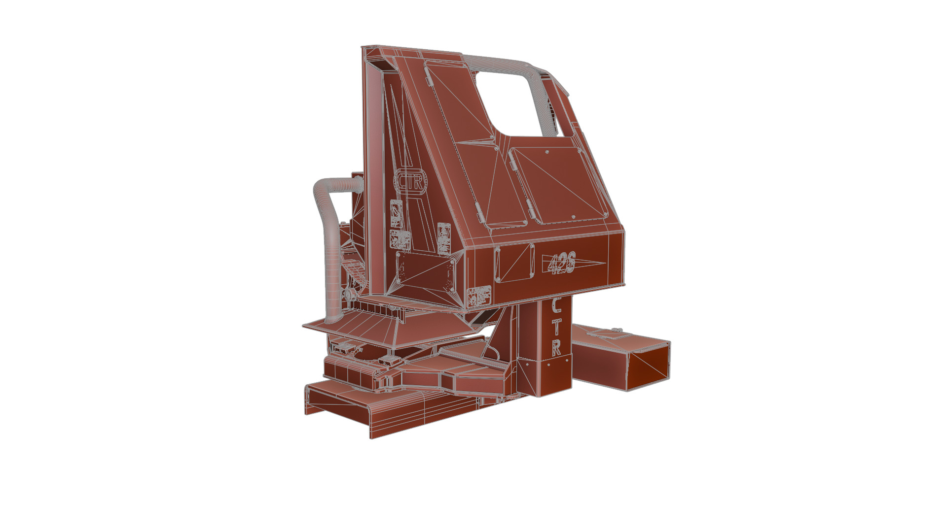 CTR 426 Pull-Through Delimber Trailer-Mounted Low-poly 3D model_15