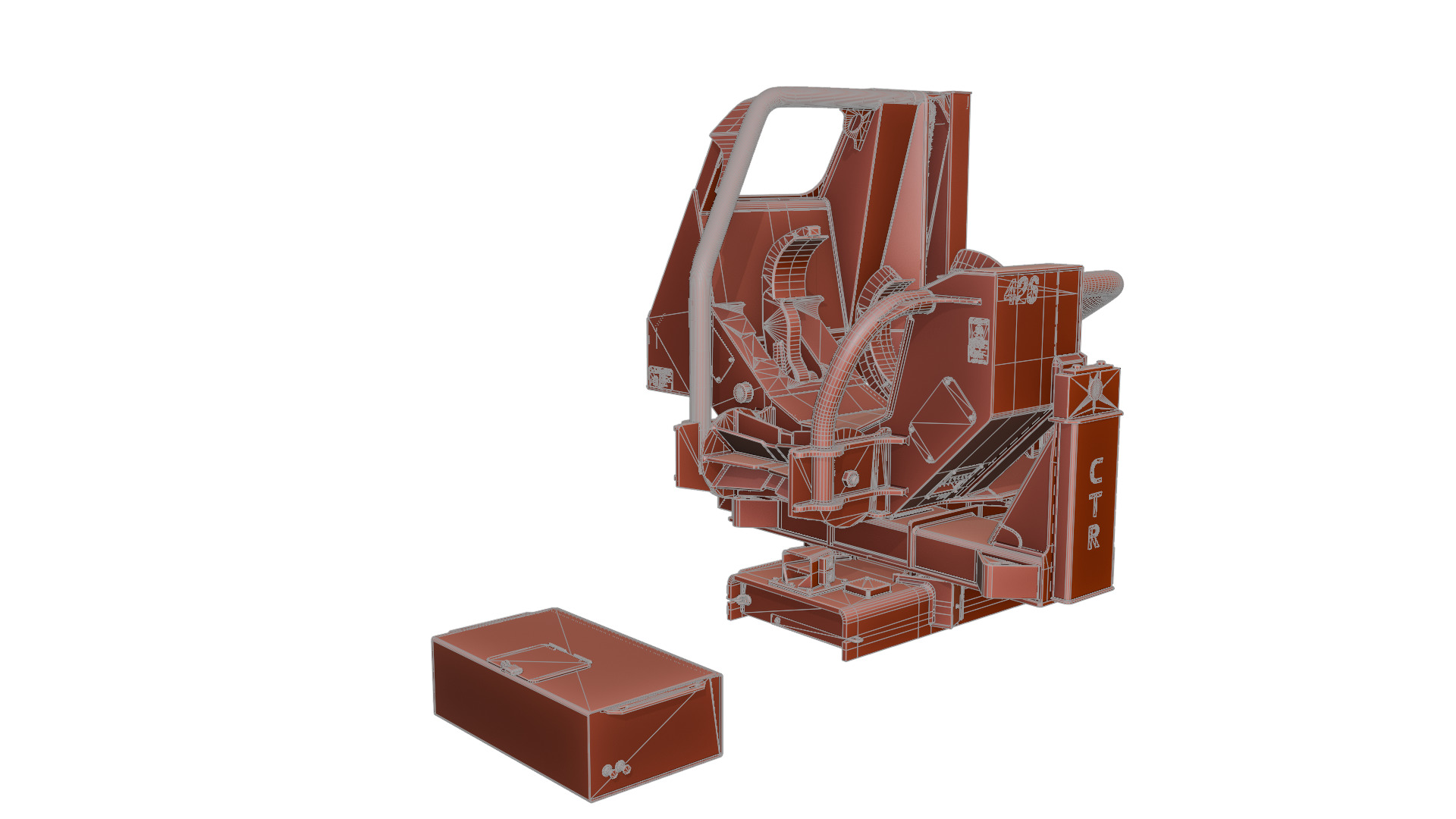 CTR 426 Pull-Through Delimber Trailer-Mounted Low-poly 3D model_13