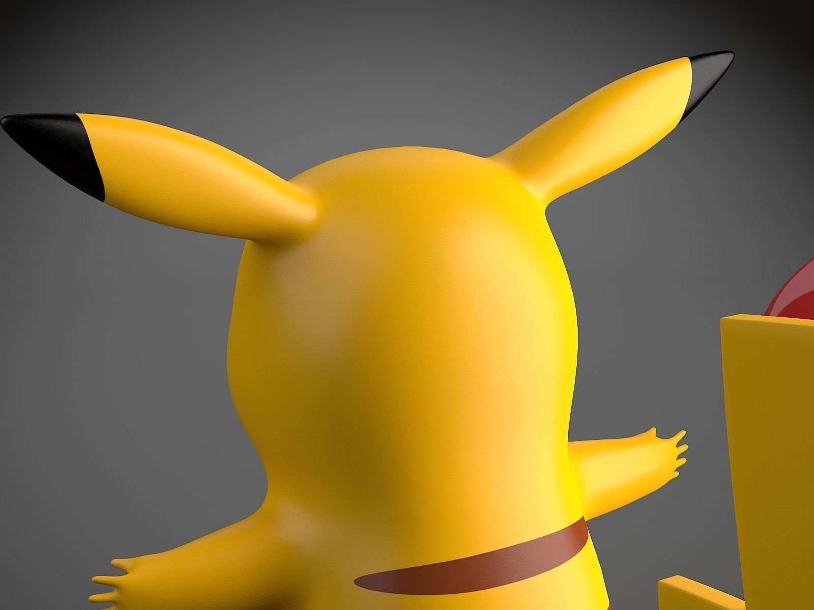 Pikachu Pokemon rigged Low-poly 3D model_4