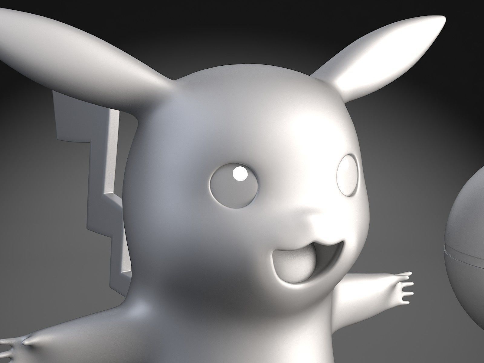 Pikachu Pokemon rigged Low-poly 3D model_11
