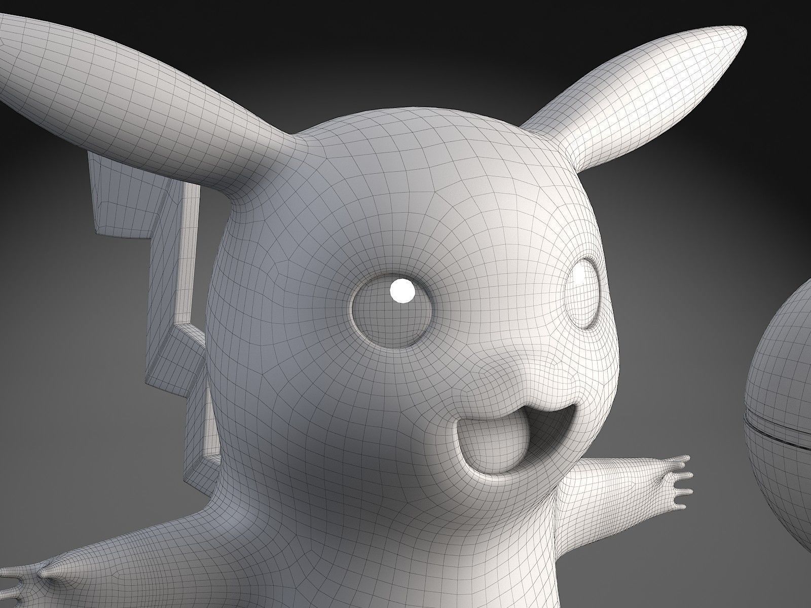 Pikachu Pokemon rigged Low-poly 3D model_19