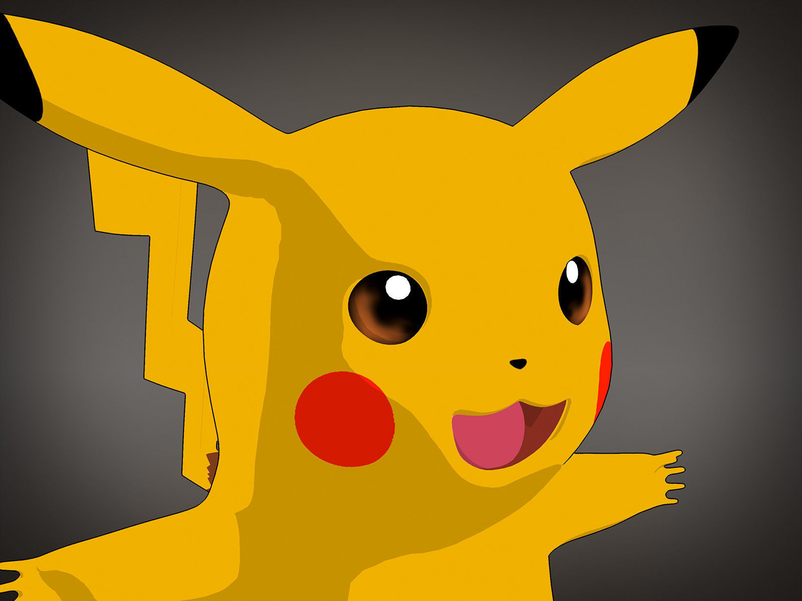 Pikachu Pokemon rigged Low-poly 3D model_14