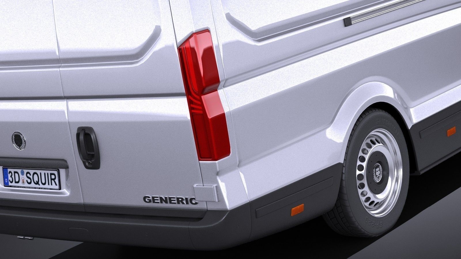 Generic Big Van 2016 3D model_3