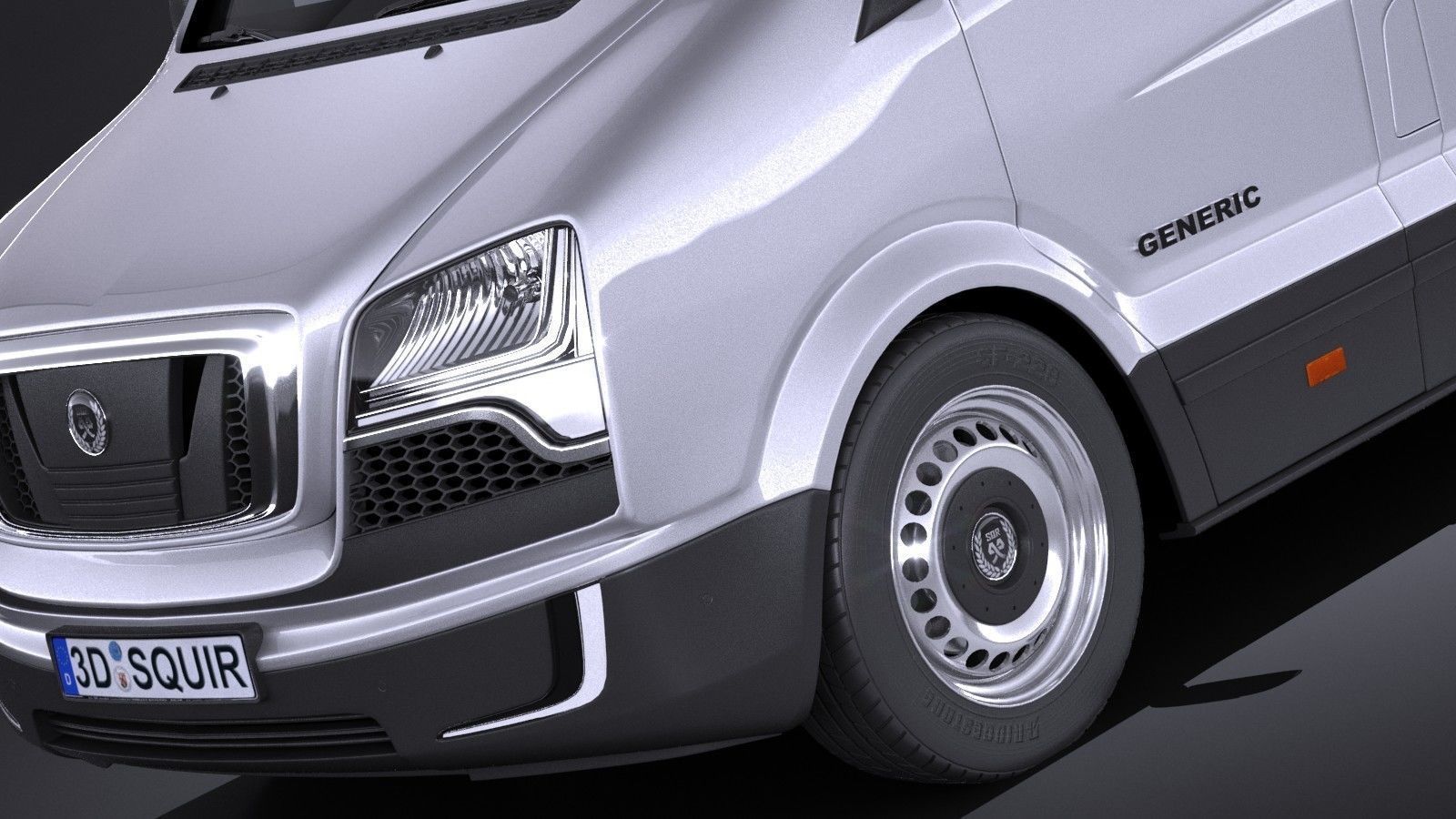 Generic Big Van 2016 3D model_2