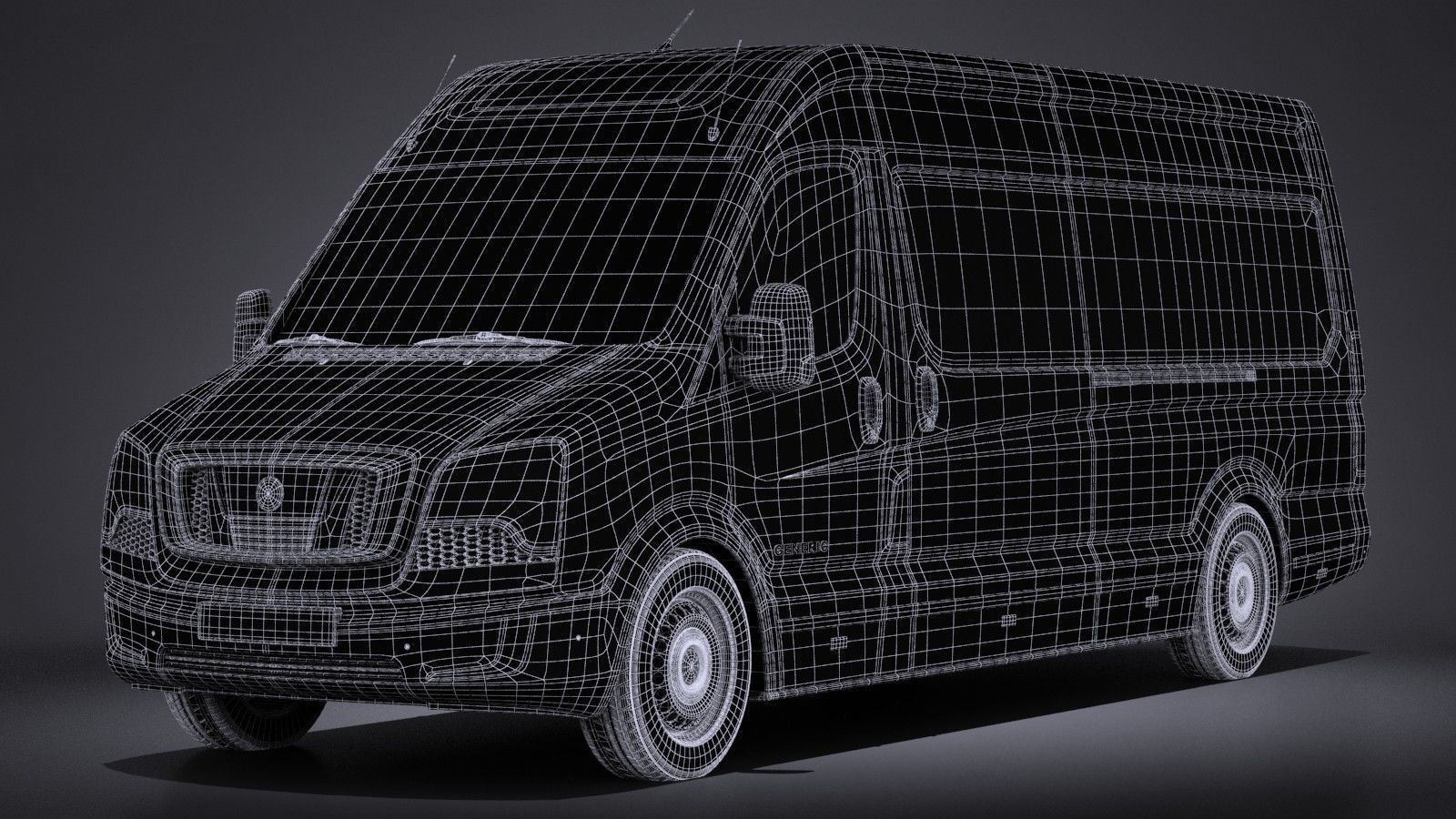 Generic Big Van 2016 3D model_14