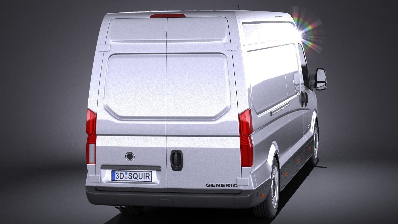 Generic Big Van 2016 3D model_4