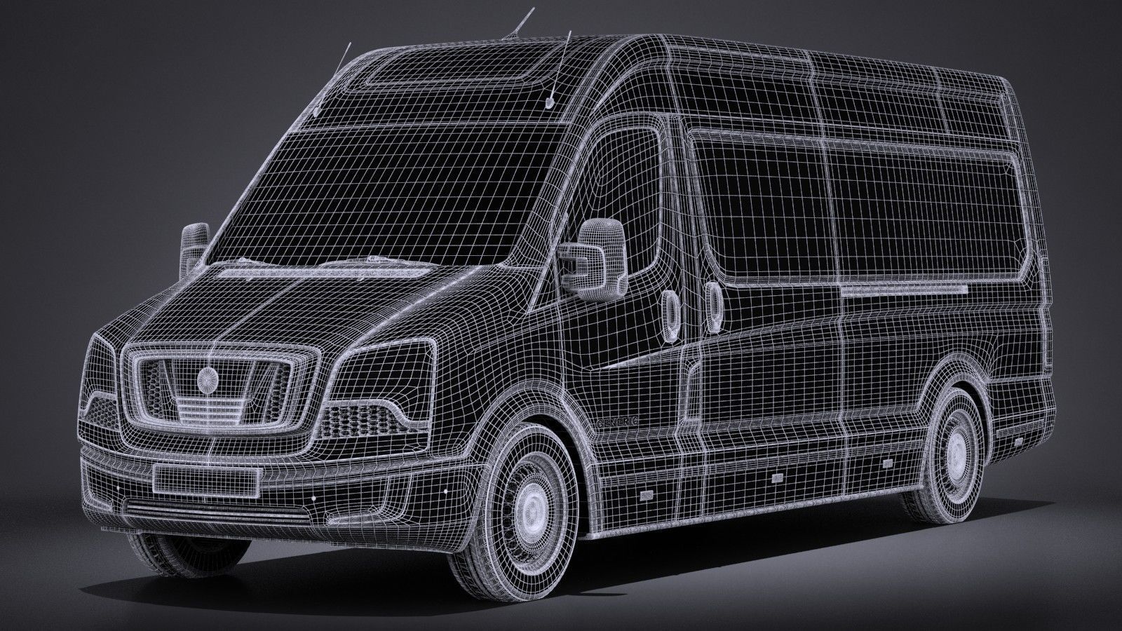 Generic Big Van 2016 3D model_12