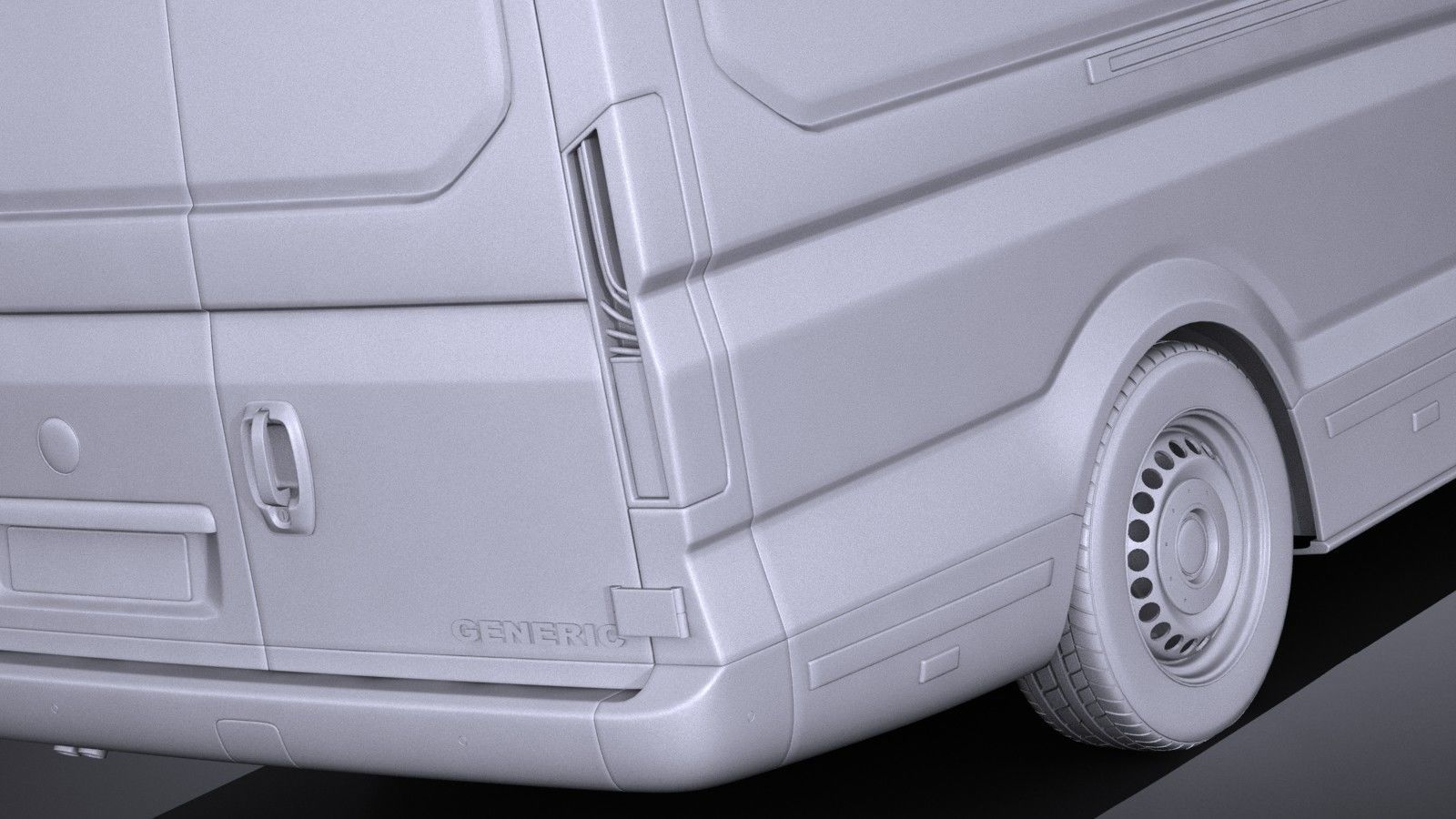 Generic Big Van 2016 3D model_10