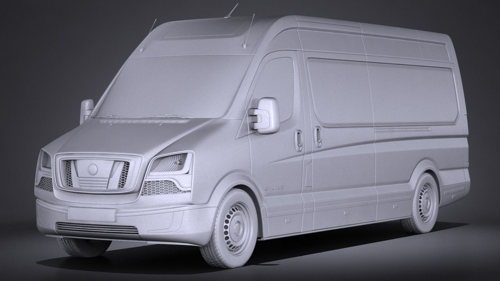 Generic Big Van 2016 3D model_8