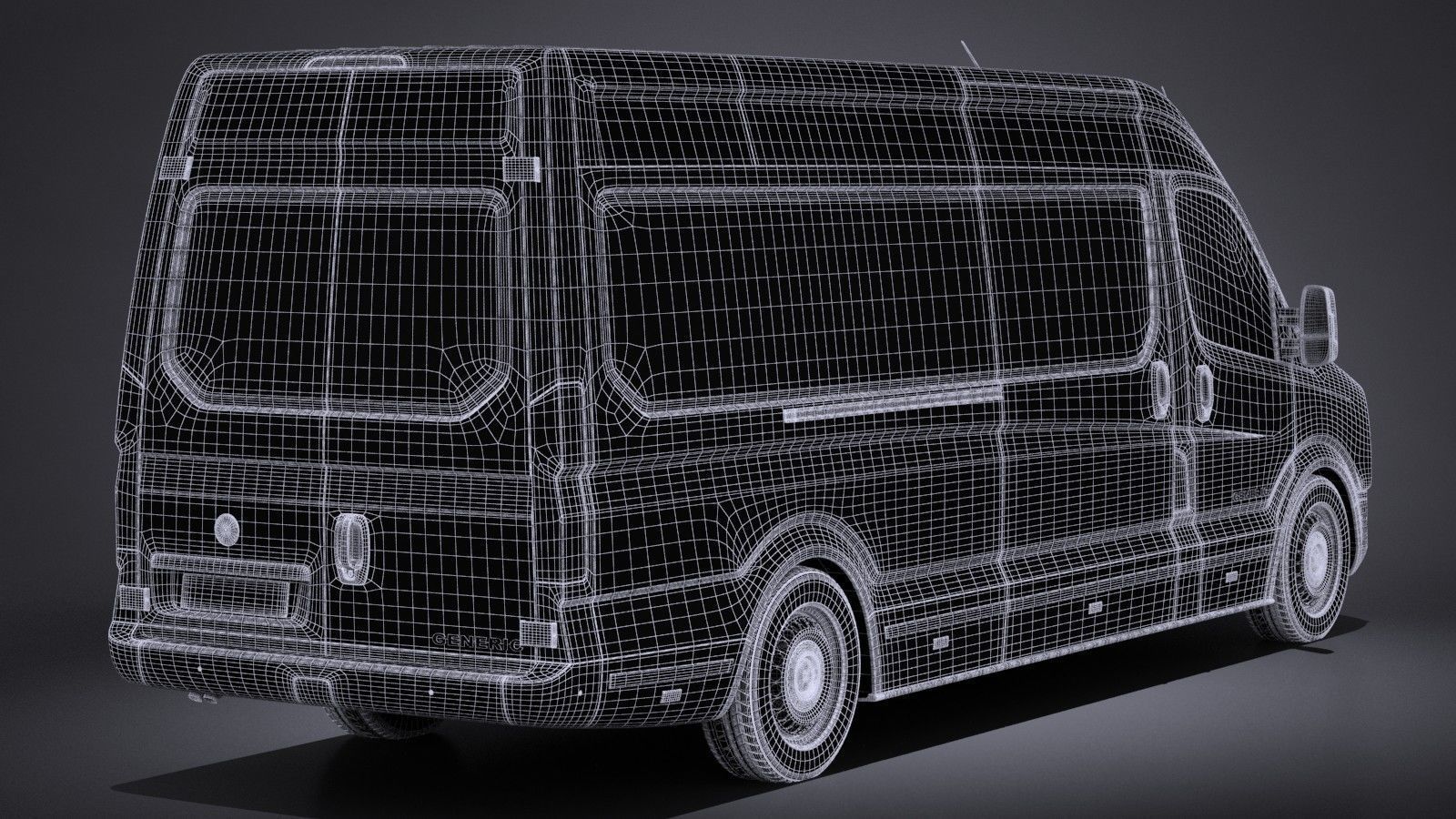 Generic Big Van 2016 3D model_13