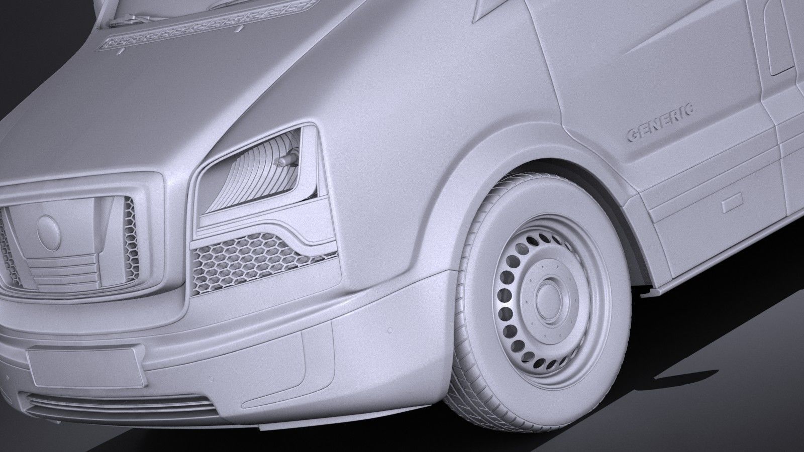 Generic Big Van 2016 3D model_9
