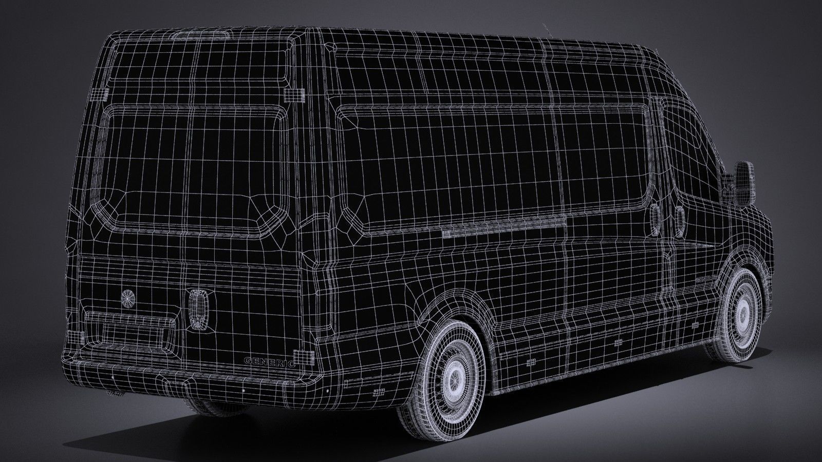Generic Big Van 2016 3D model_15