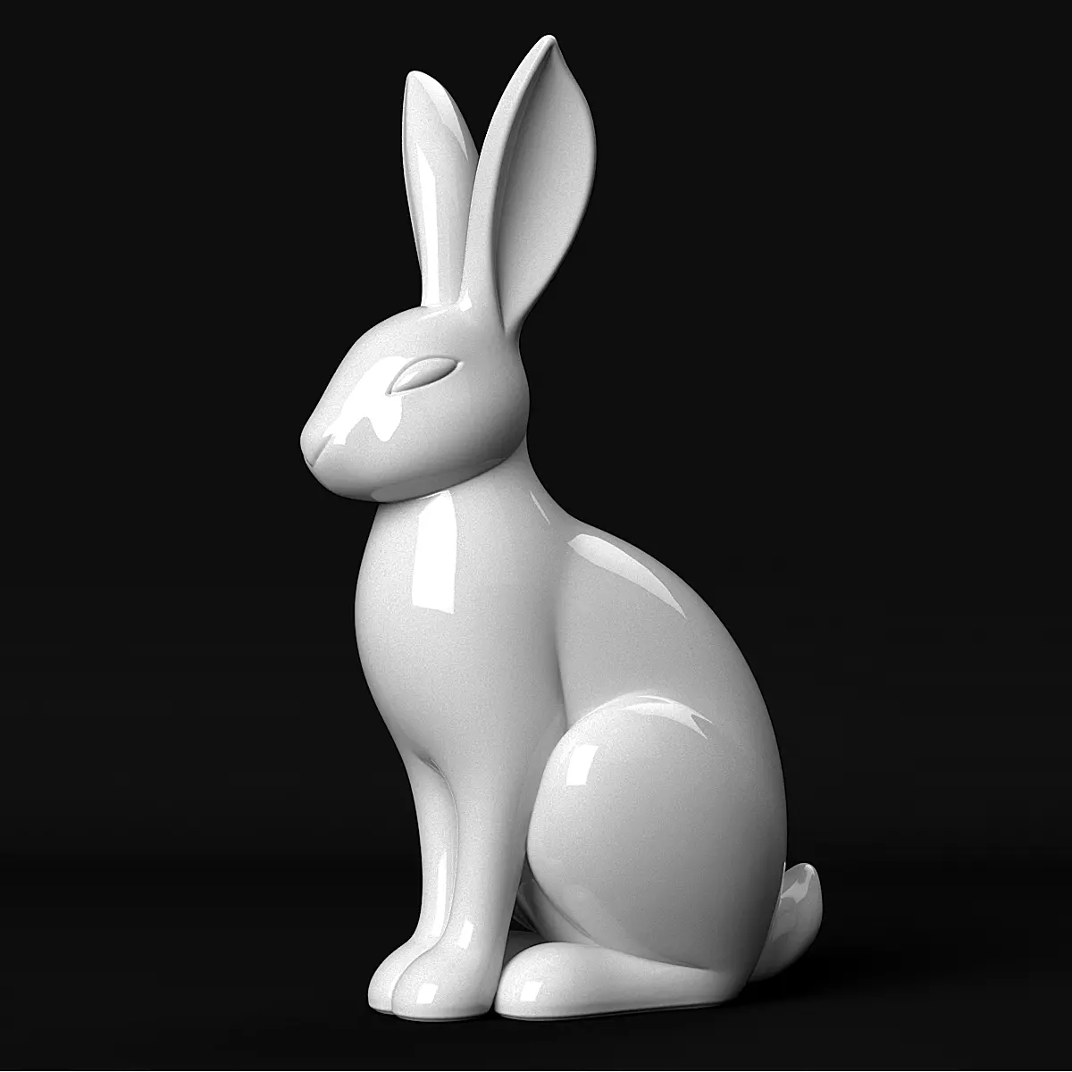 Rabbit 3D print model_0