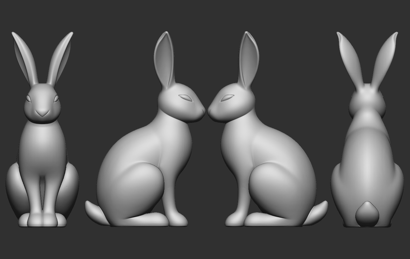 Rabbit 3D print model_17
