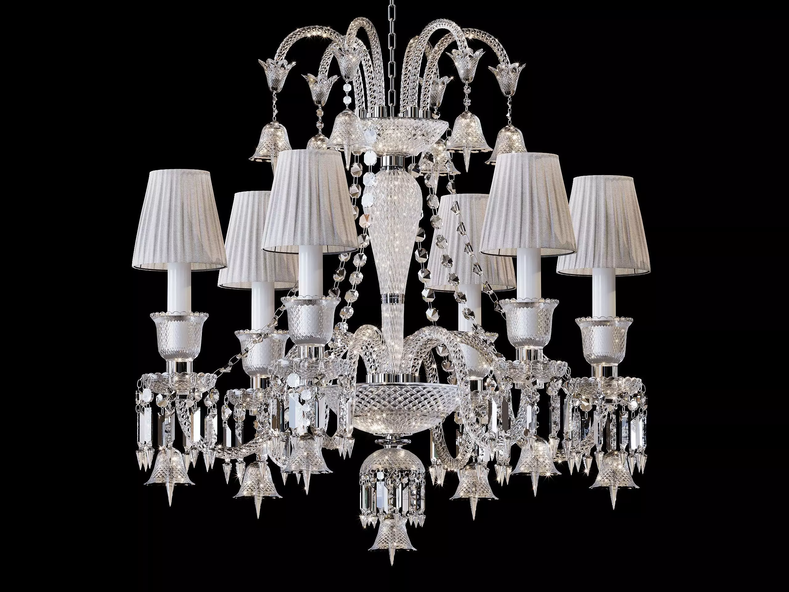 Crystal Chandelier Illuminati MD1102710-6A in Baccarat Style 3D model_1