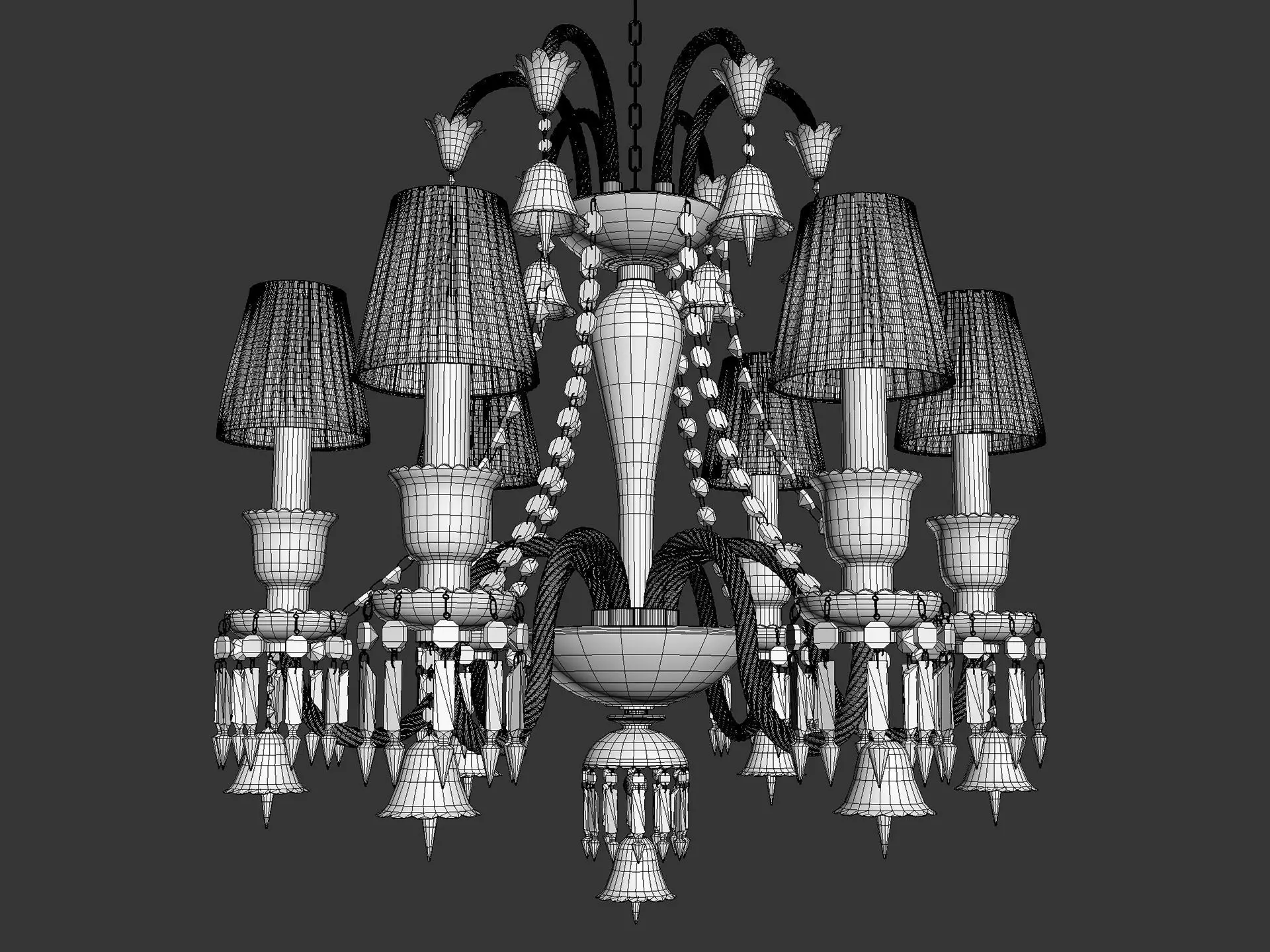 Crystal Chandelier Illuminati MD1102710-6A in Baccarat Style 3D model_8
