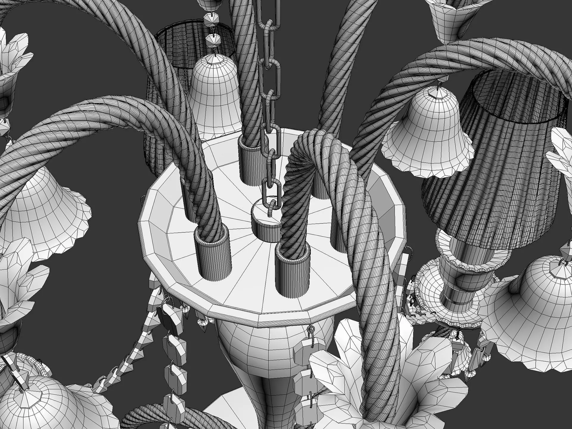 Crystal Chandelier Illuminati MD1102710-6A in Baccarat Style 3D model_11